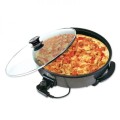 Tigaie Electrica Rotunda cu Capac din Sticla, Diametru 38 cm, 1500 W