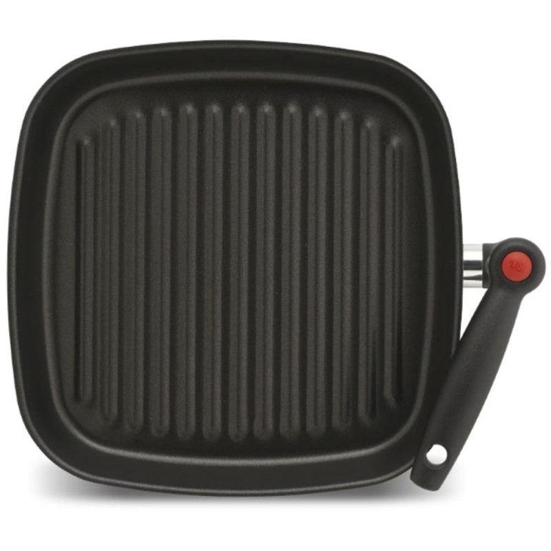 Tigaie Grill cu Maner Reclinabil, 28 x 28 cm, Italia, Piardi