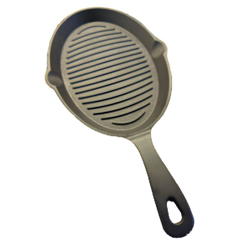 Tigaie Grill din Fonta, 17 x 2.5 cm, Perfect Home
