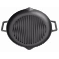 Tigaie Grill din Fonta, 31 cm, cu Doua Toarte, Perfect Home