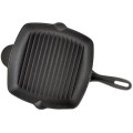 Tigaie Grill din Fonta cu Cioc, 26 x 26 x 4.5 cm, Neagra, Perfect Home