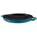 Tigaie Grill Emailata, 31 cm, Albastru, Perfect Home