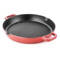 Tigaie Grill Emailata, 31 cm, cu Manere si Cioc, Perfect Home
