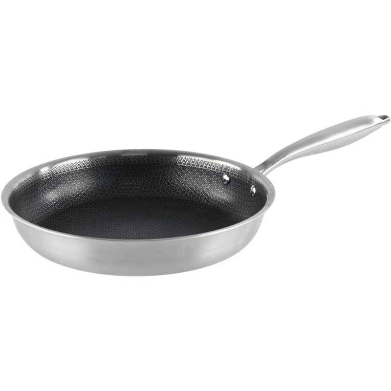 Tigaie Inox, Invelis Anti-Aderent Honeycomb cu Ceramica, Grunberg, 1 l, 20 cm