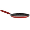Tigaie pentru Clatite Red Line, Aluminiu, Strat Antiaderent, 24 cm, Rosie, Perfect Home