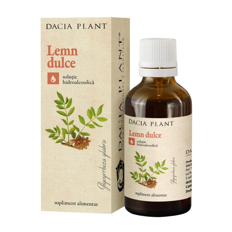 Tinctura de Lemn Dulce, 50 ml, Dacia Plant