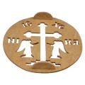 Tipar din Lemn Traforat Cruce si Ingeri