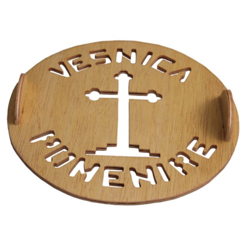 Tipar din Lemn Traforat Cruce si Vesnica Pomenire