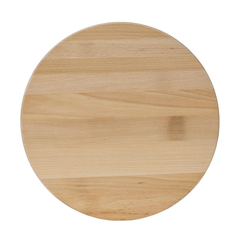 Tocator de Bucatarie Rotativ, din Lemn de Fag, pentru Servire, Diametru 35 cm