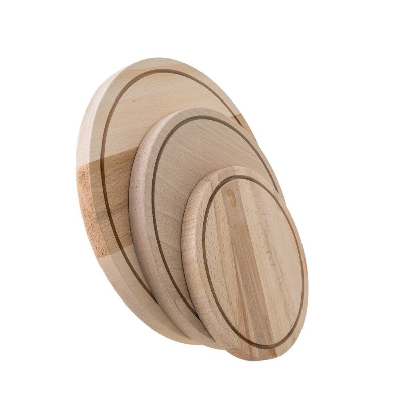 Tocator Rotund din Lemn de Fag, 3 Bucati