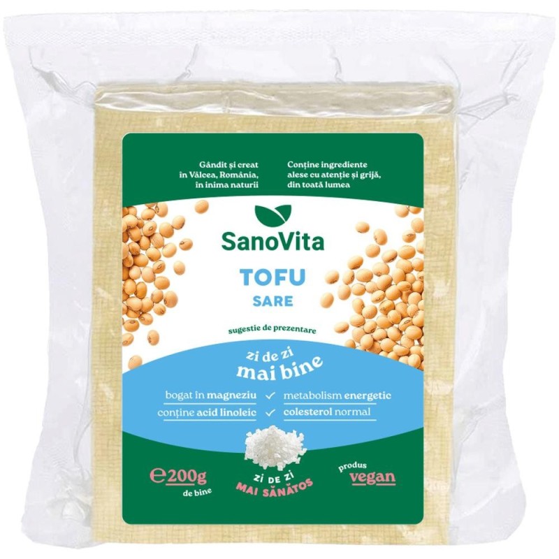 Tofu cu Sare Sterilizat, Sanovita, 200 g