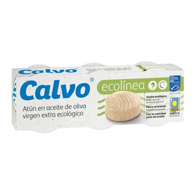 Ton in Ulei de Masline Extravirgin Ecologic, Calvo Ecolinea, 3 x 65 g