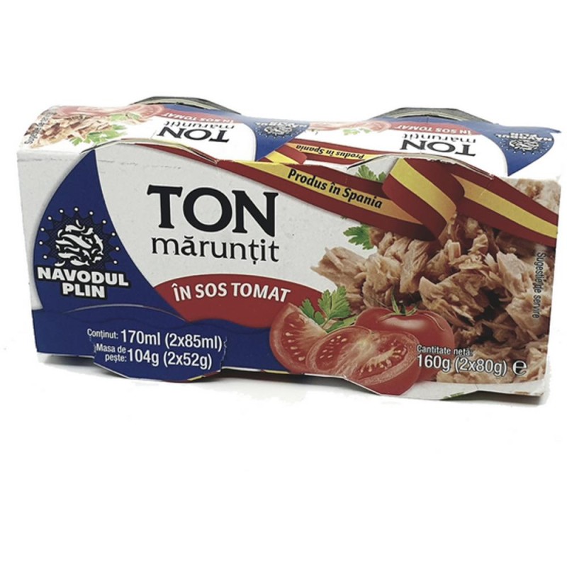 Ton Maruntit in Sos Tomat, Navodul Plin, 160 g