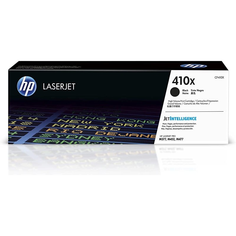Toner Imprimanta HP Original Black, HP LaserJet Pro M452nw, M377dw, 6500 pag, CF410X, Resigilat
