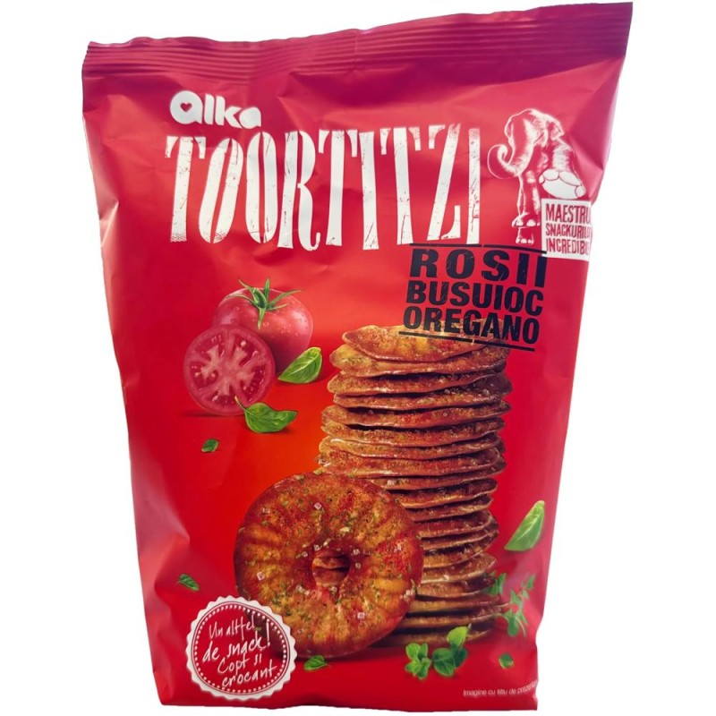 Toortitzi cu Rosii, Busuioc si Oregano Alka, 180 g