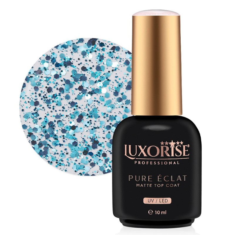 Top Coat Luxorise, Pure Eclat Matte, Sapphire, 10 ml