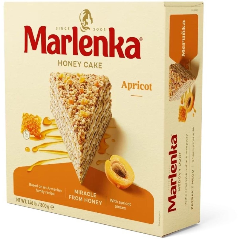 Tort Marlenka cu Miere si Caise,  Honey Cake, 800 g