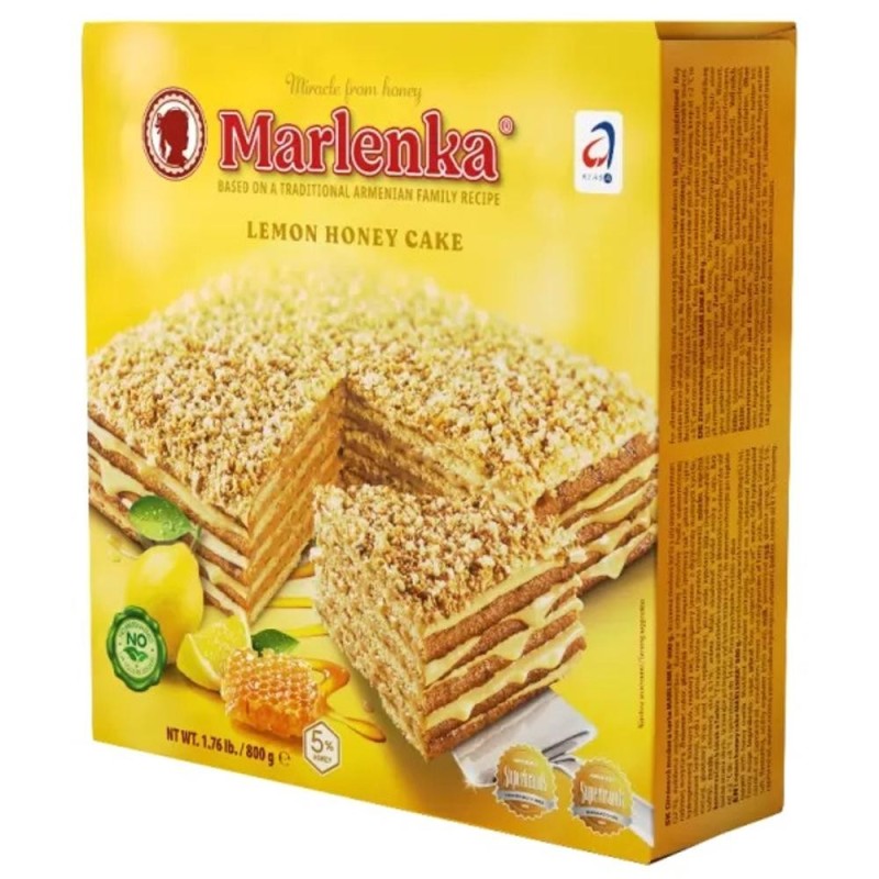 Tort Marlenka cu Miere si Lamaie,  Honey Cake, 800 g