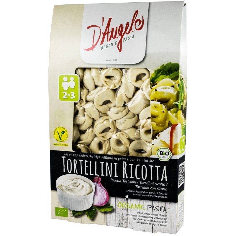 Tortellini Bio cu Ricotta, 250 g, D'Angelo Pasta