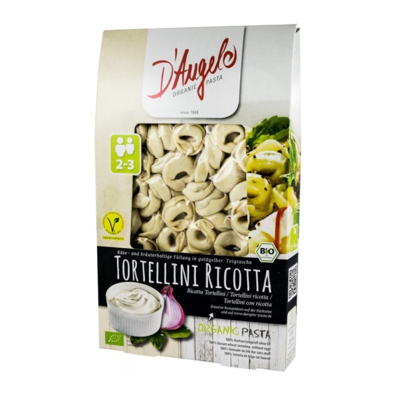 Tortellini Bio cu Ricotta, D'Angelo Pasta, 250 g