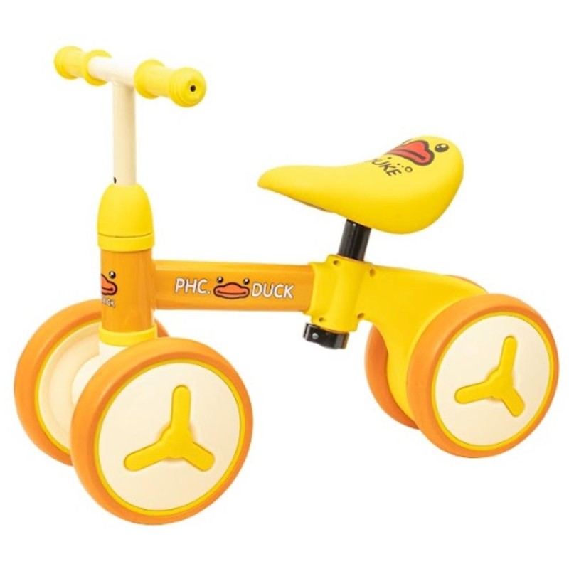 Tricicleta Copii Galbena, Cadru Metalic, cu 2 Roti in Partea din Fata