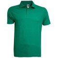 Tricou cu Guler si Nasturi, Bumbac, Verde, L