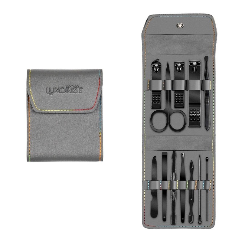 Trusa Profesionala Light Grey Luxorise, 12 Piese