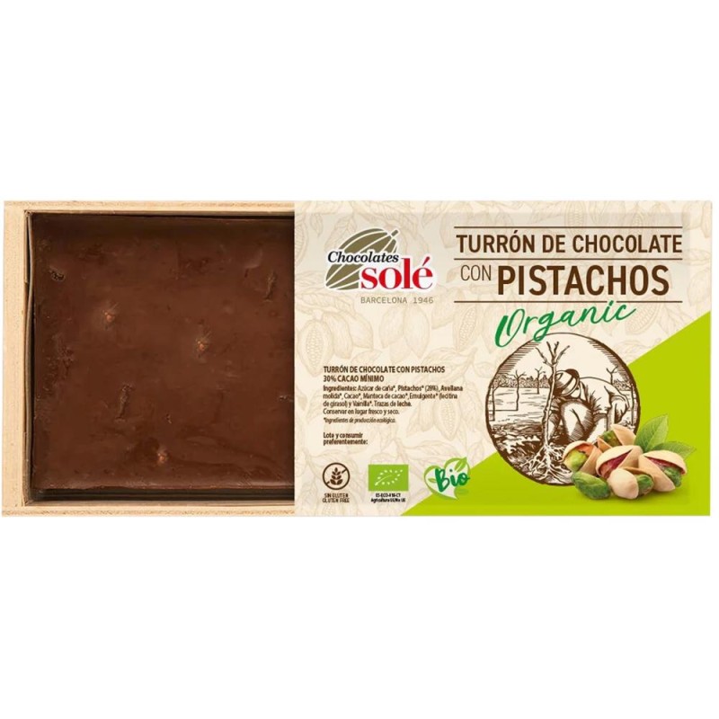Turron cu Fistic Bio, Chocolates Sole, 200 g