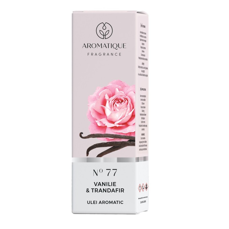 Ulei Aromat, Aromatique Vanilie si Trandafir, 10 ml, Ambalat la Cutie