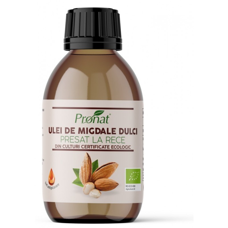 Ulei BIO de Migdale Dulci, Macerat la Rece, 100 ml, Pronat