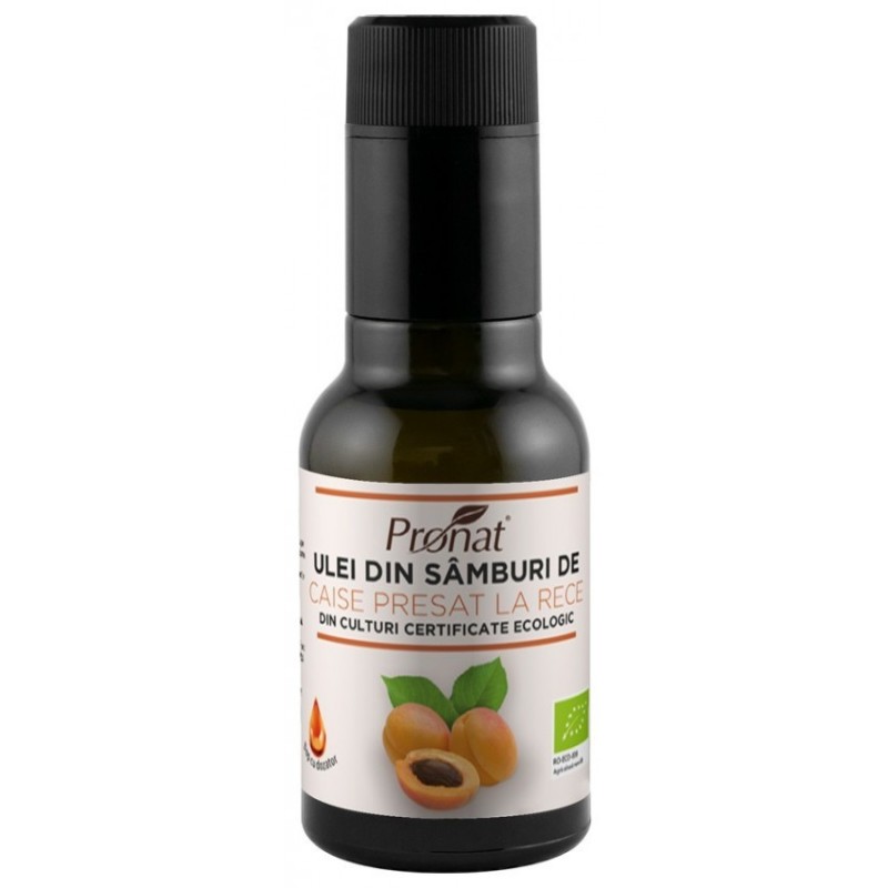 Ulei BIO din Samburi de Caise, Macerat la Rece, 100 ml, Pronat