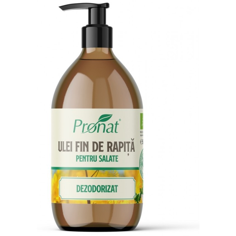 Ulei BIO Fin de Rapita pentru Salate, Deodorizat, 500 ml, Pronat