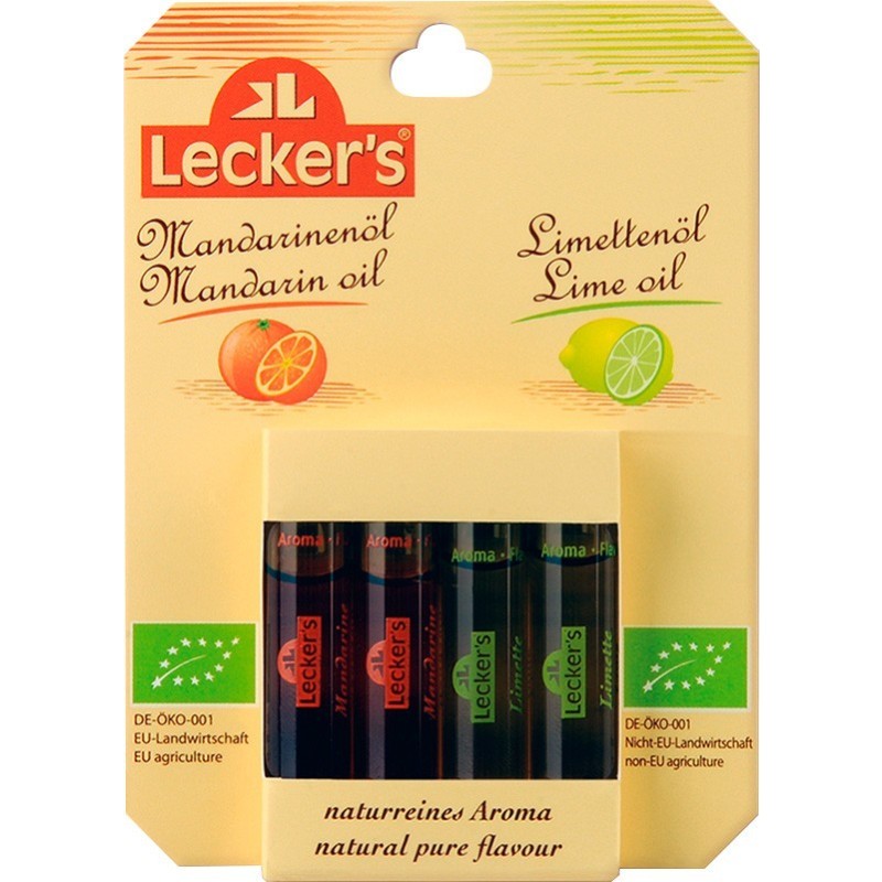Ulei de Mandarine Bio 2x2ml si Ulei de Limeta Bio 2x2ml, Lecker’s