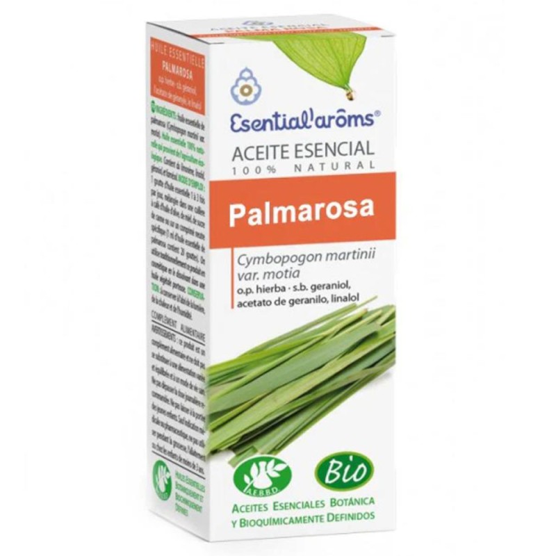 Ulei Esential de Palmarosa Bio, Esential'aroms, 10 ml