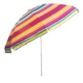 Umbrela Protectie Solara, Diametru 3 m, cu Inclinare si Cosulet, Structura Metalica, Roz / Verde