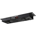 Unitate Ventilare 1U Rack 19", 2 Ventilatoare, Termostat Negru RAL9005, Mirsan