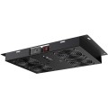 Unitate Ventilare 1U Rack 19", 4 ventilatoare, Termostat Negru RAL9005, Mirsan