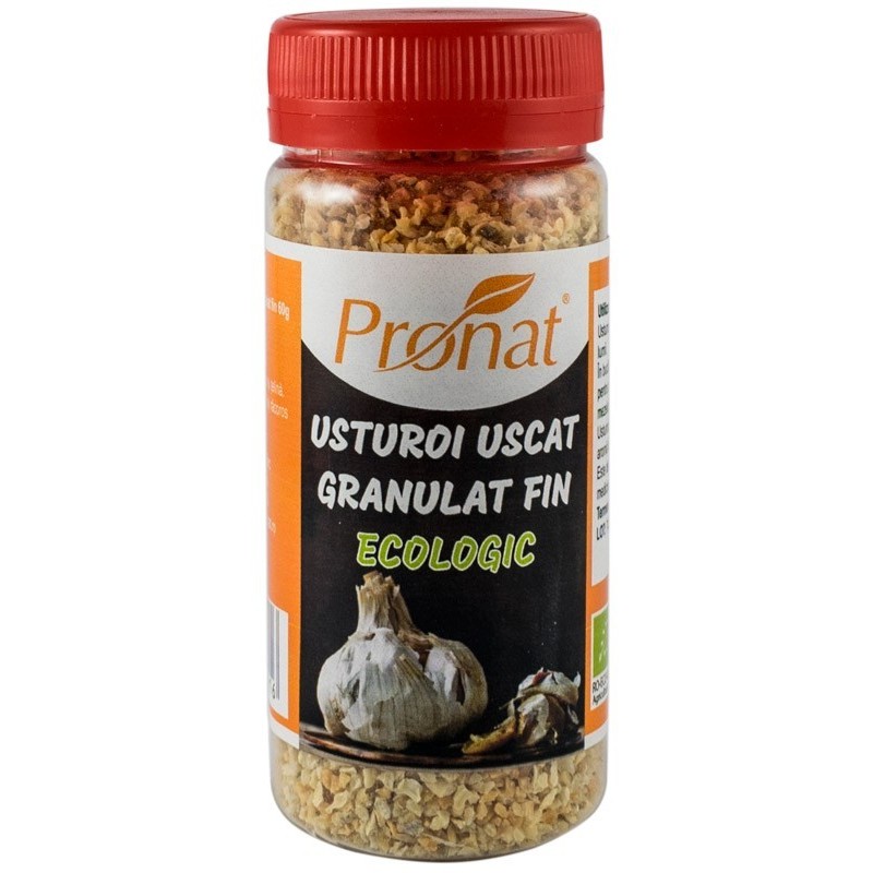 Usturoi Uscat Granulat Fin Bio, 60 g