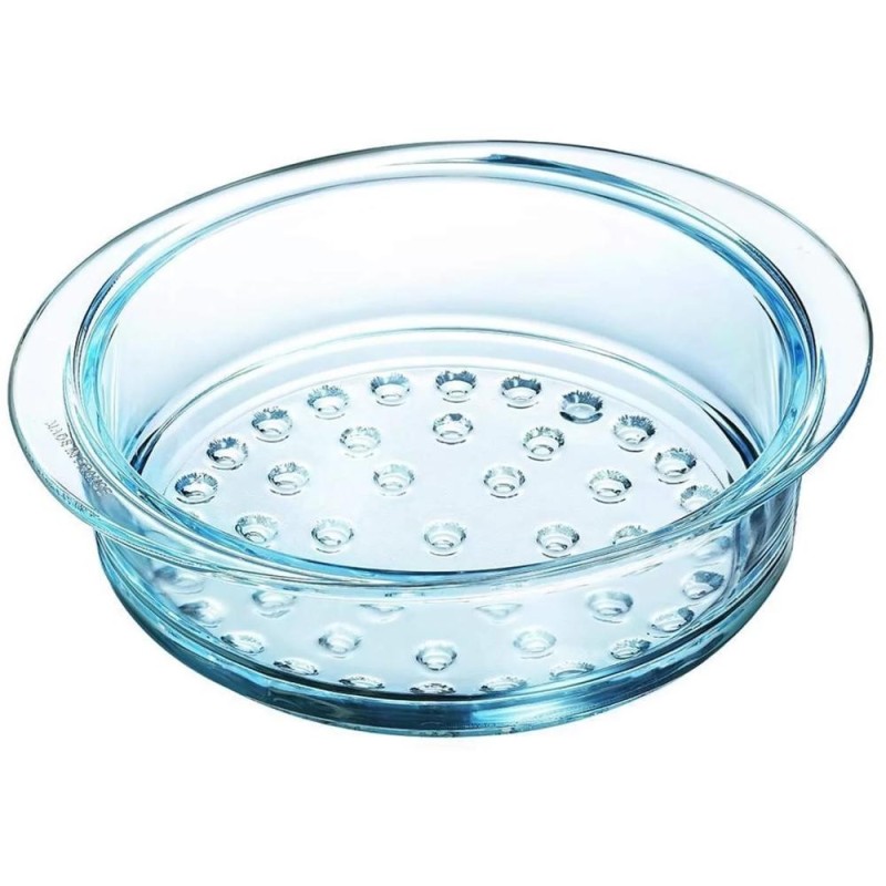 Vas Rotund pentru Gatit la Aburi, Sticla Termorezistenta 24 cm, 4 l, Pyrex
