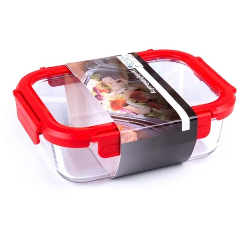 Vas Termorezistent, 1.02 l pentru Gatit si Depozitare, Capac Plastic, Perfect Home