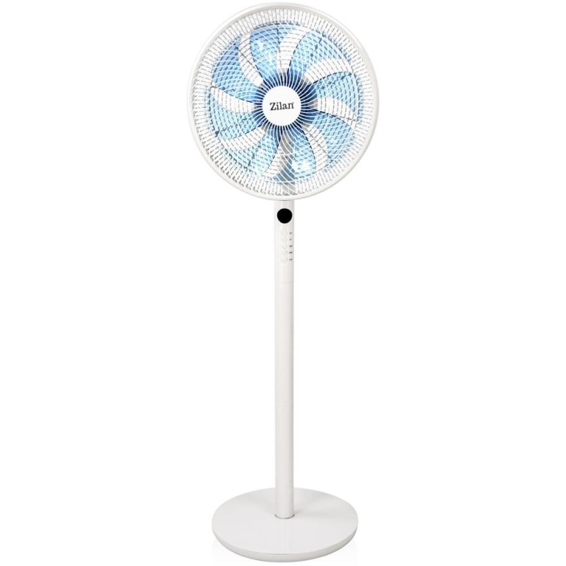 Ventilator cu Picior, Inaltime Reglabila Maxim 130 cm, 9 Trepte de Viteza, 60 W, Diametru 40 cm