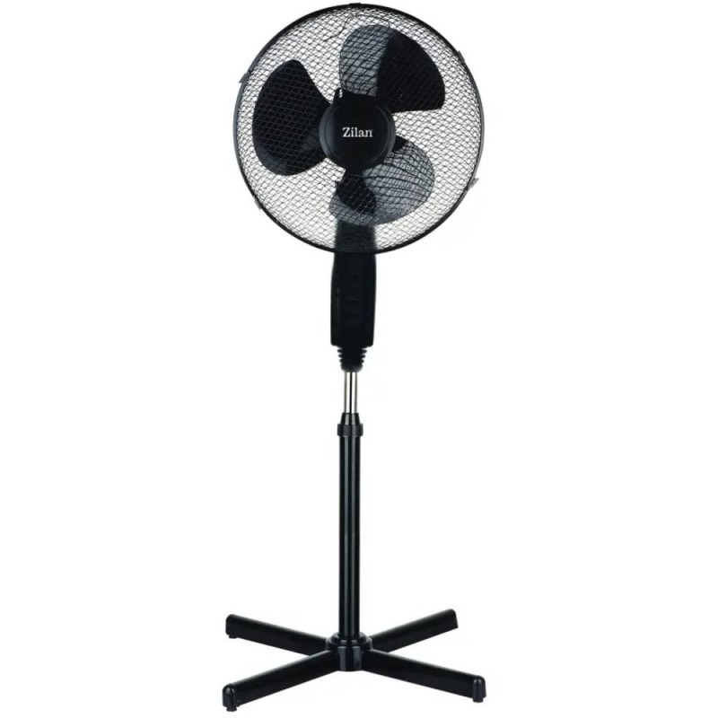 Ventilator cu Picior, Putere 40W, 3 Trepte Viteza, Negru