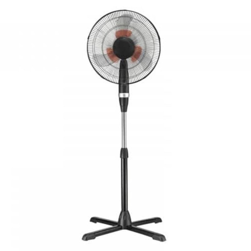 Ventilator cu Picior, Putere 60W, 3 Trepte Viteza, Negru