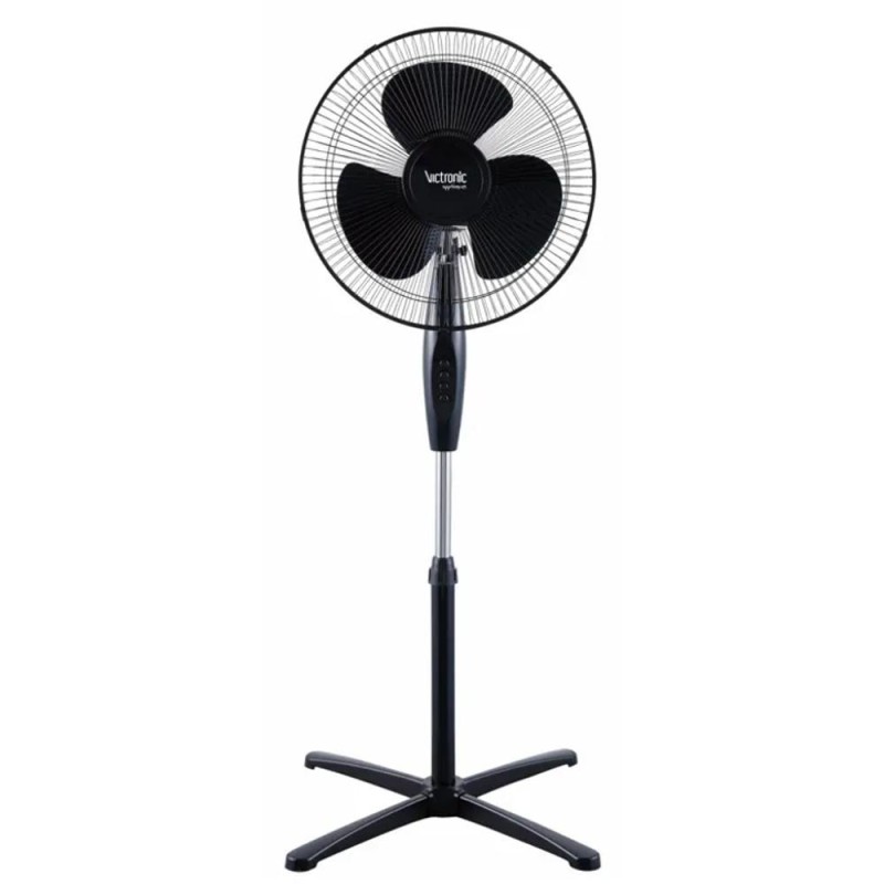 Ventilator cu Picior Victronic, 40 W, 40 cm, 3 Trepte de Viteza, Negru