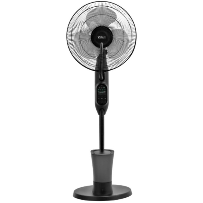 Ventilator cu Umidificator 75 W, 3 Trepte de Viteza, Timer, Telecomanda si Suport, Capacitate Apa 2.8 l