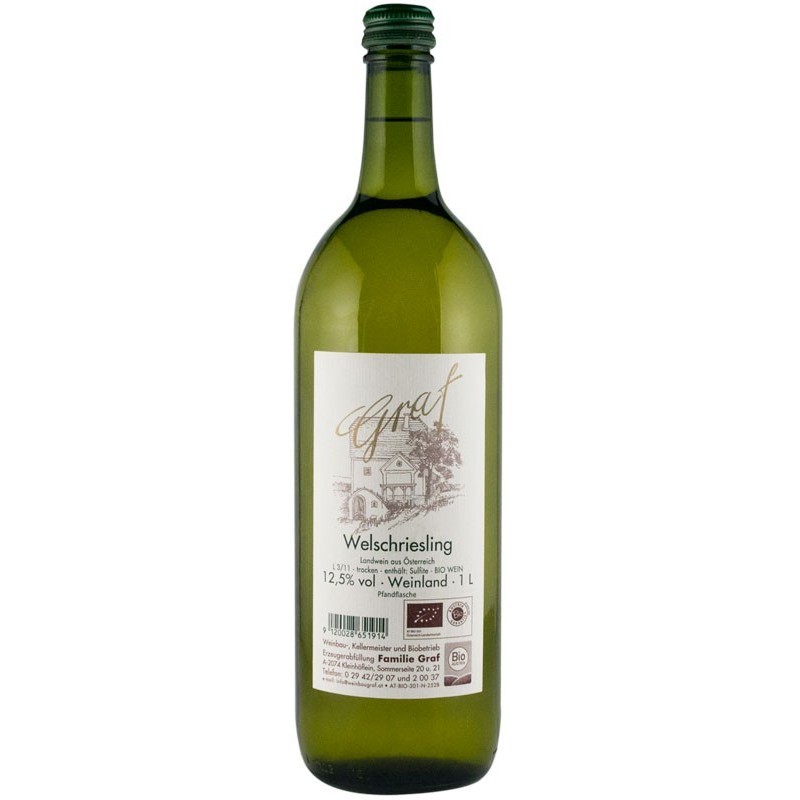 Vin Alb Bio Welschriesling, 1 l graf