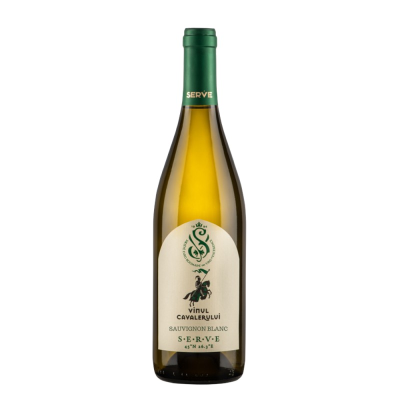 Vin Alb Serve, Vinul Cavalerului, Sauvignon Blanc, Sec, 0.75 l