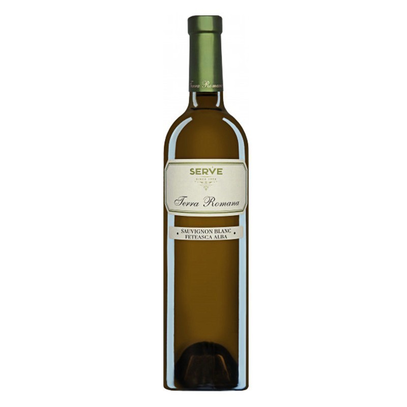 Vin Alb Terra Romana Sauvignon Blanc si Feteasca Alba, Sec, 0.75 l
