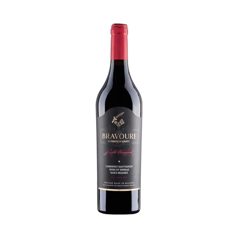 Vin Bravoure Chateau Cristi, Cabernet, Merlot, Shiraz, Rara Neagra, Rosu Sec, 0.75 l
