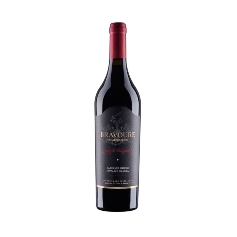 Vin Bravoure Chateau Cristi, Cabernet, Shiraz, Feteasca Neagra, Rosu Sec, 0.75 l